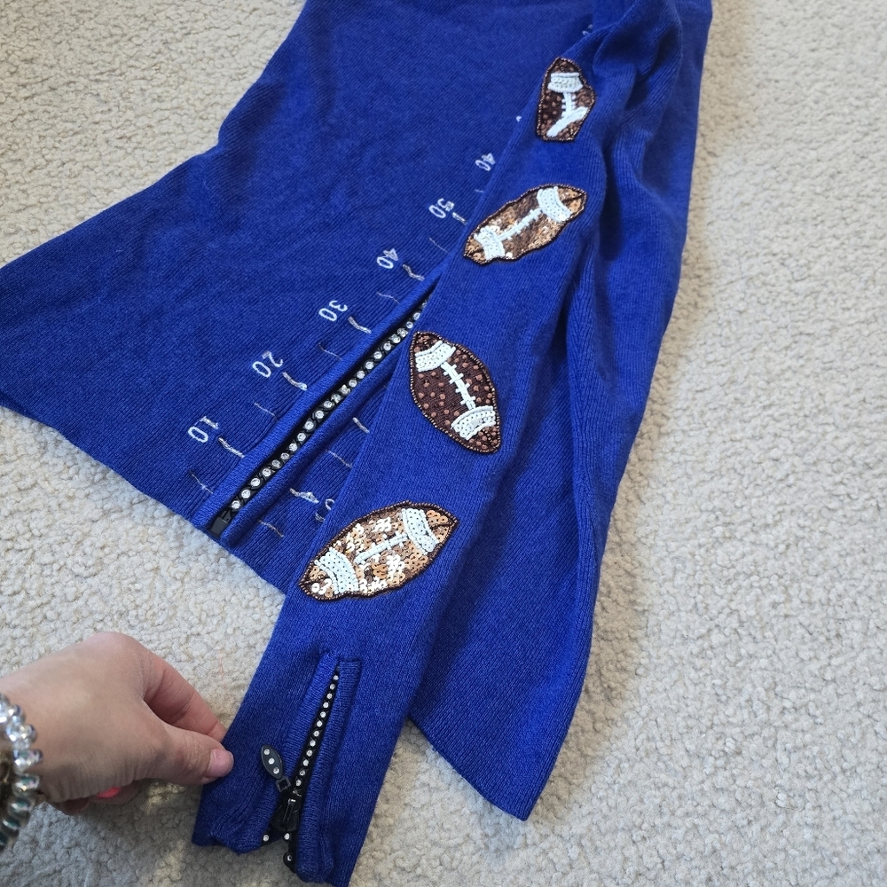 Rare BERÉK Takako Sakon Size Small Football Zip Cardigan Sweater - Picture 11 of 12